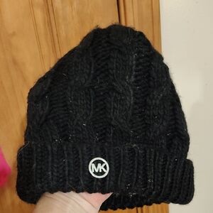 Michael Kors Black Knit Beanie